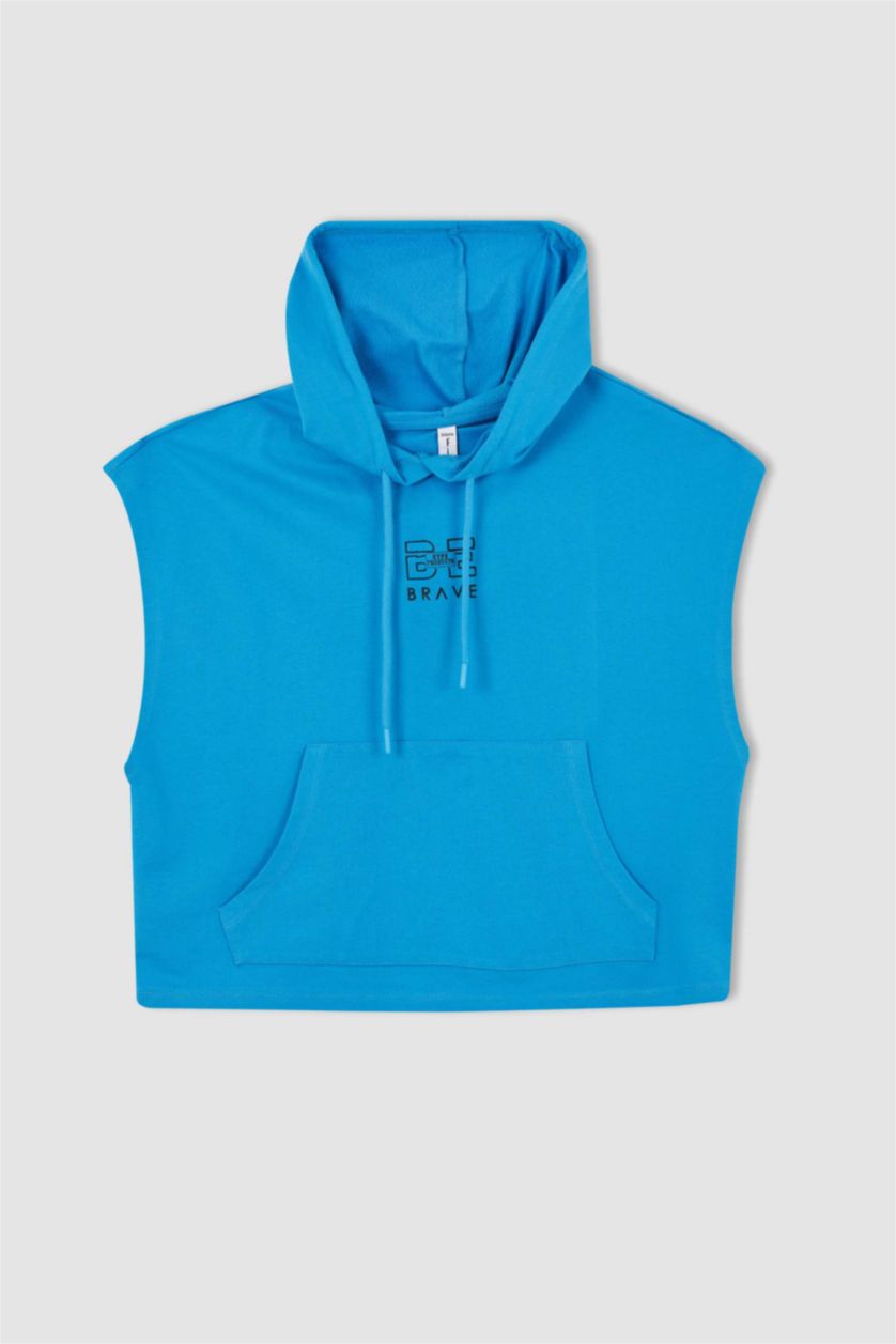 حريمي أزرق Regular Fit Thin Sweatshirt Fabric Sweatshirt