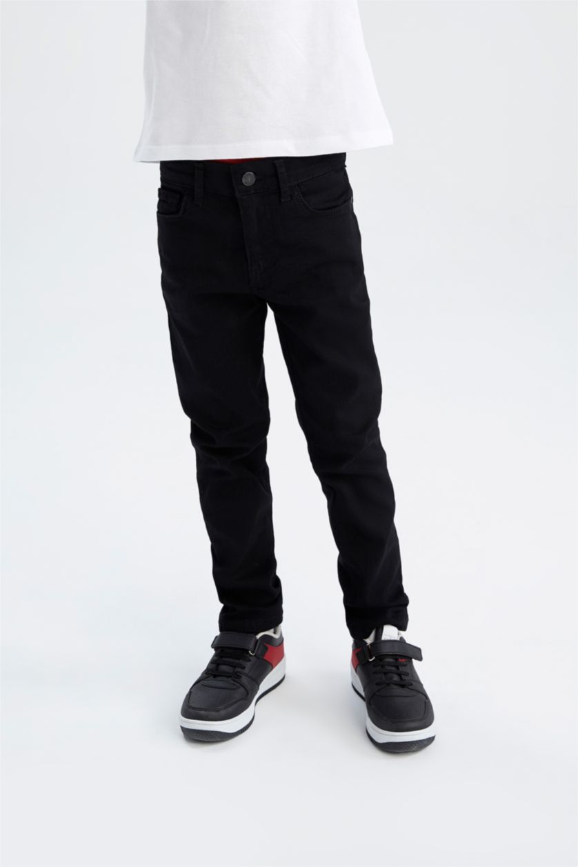 Erkek Çocuk - Genç Erkek Siyah Erkek Çocuk Jean Okul Pantolonu