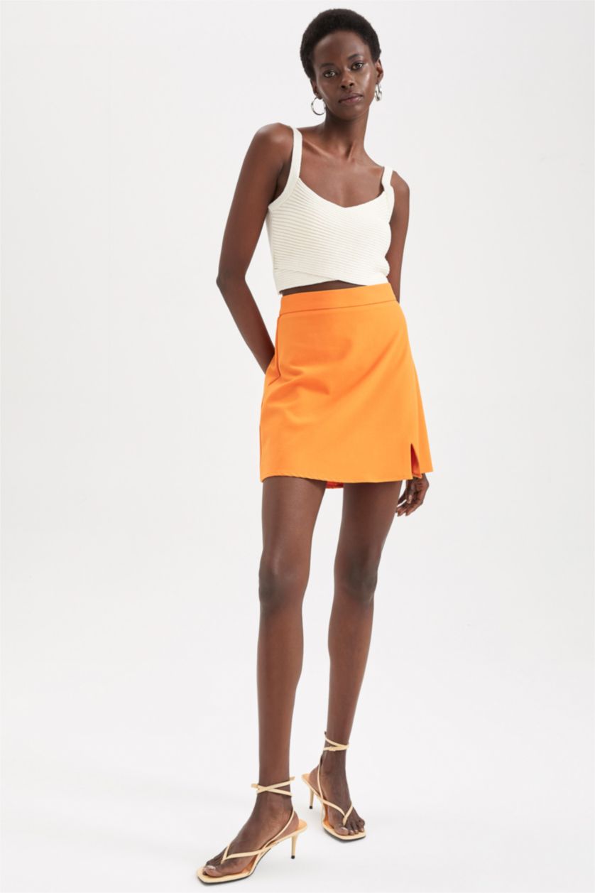 WOMAN Ecru Fitted Strappy Crop Top