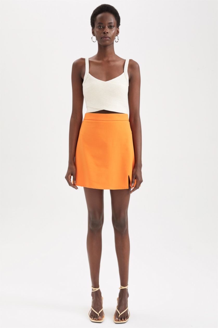 WOMAN Ecru Fitted Strappy Crop Top