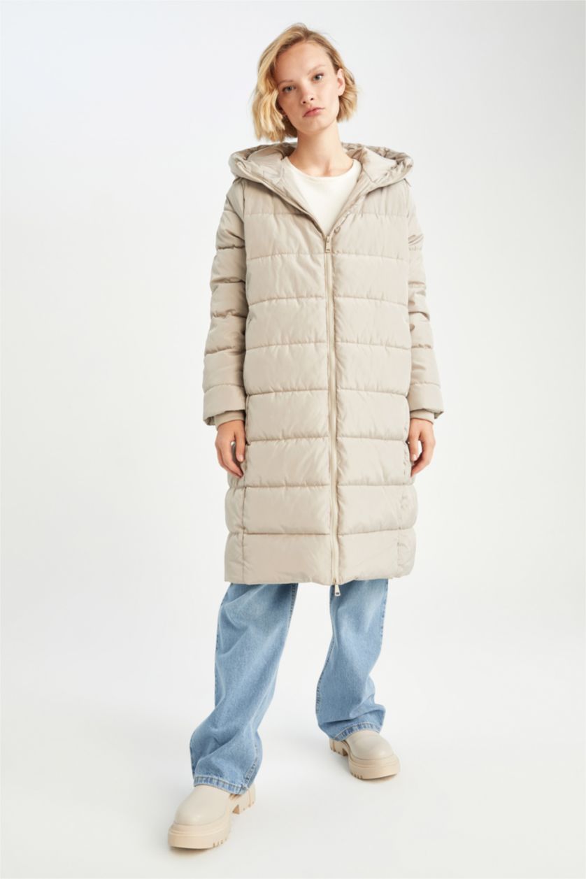 Kadın Ekru Parka