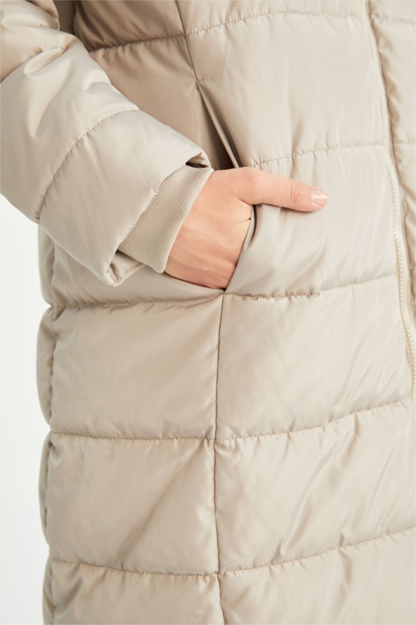 Kadın Ekru Parka