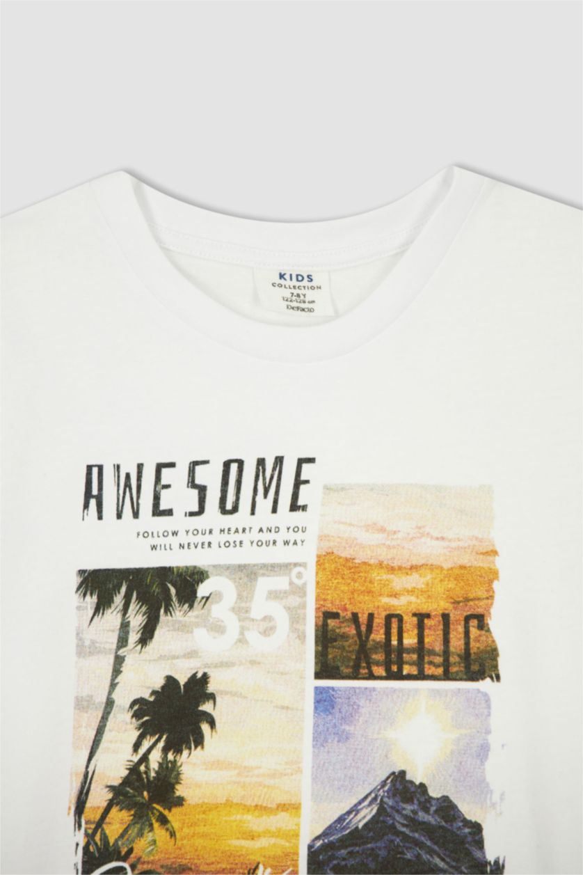 BOYS & TEENS White Boy Regular Fit Crew Neck Short Sleeve Set of 2