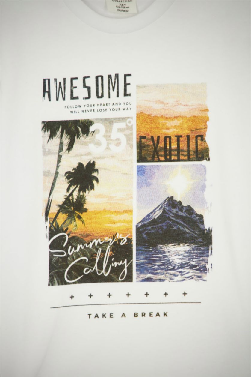 BOYS & TEENS White Boy Regular Fit Crew Neck Short Sleeve Set of 2