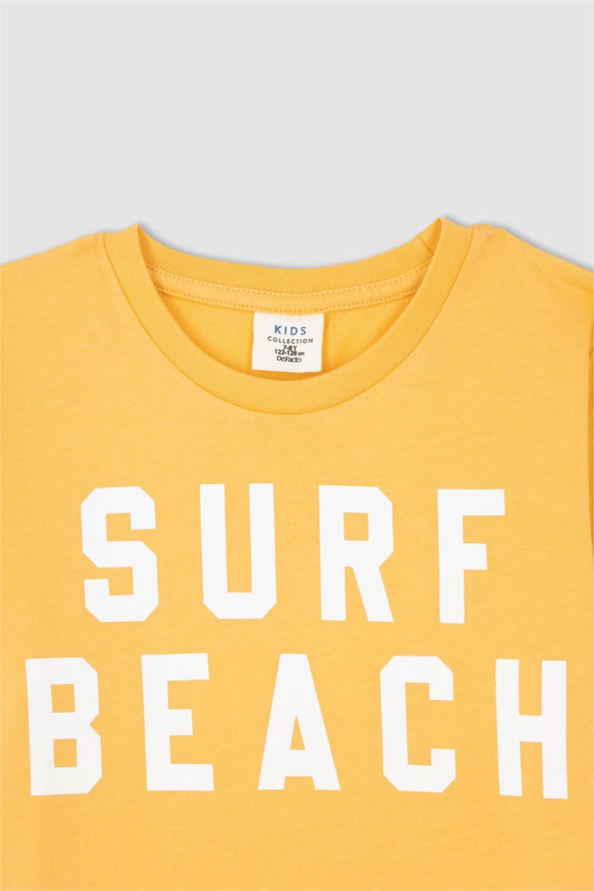 GARÇONS Orange Ensemble En Tricot Col rond Manche Courte 2 Garçon