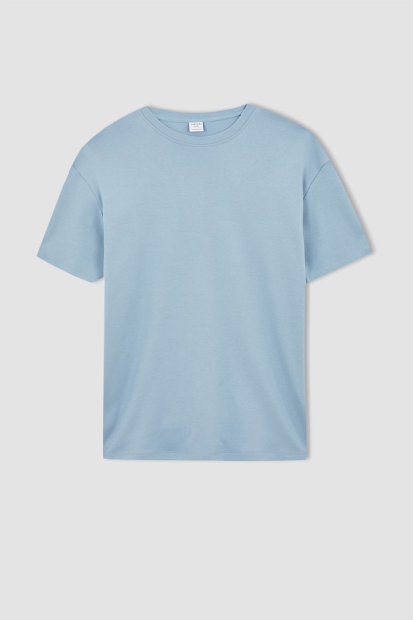 HOMME Bleu T-shirt à manches courtes Coupe boxy