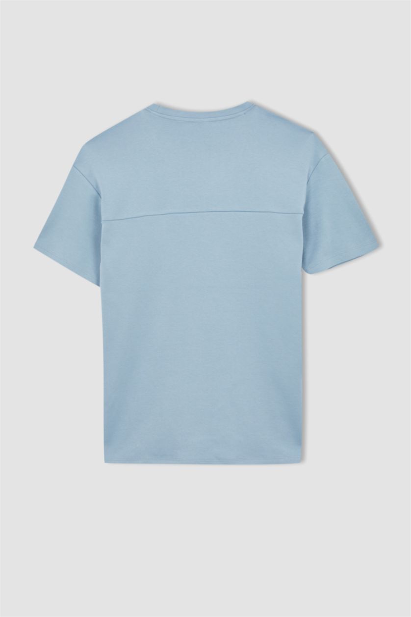HOMME Bleu T-shirt à manches courtes Coupe boxy
