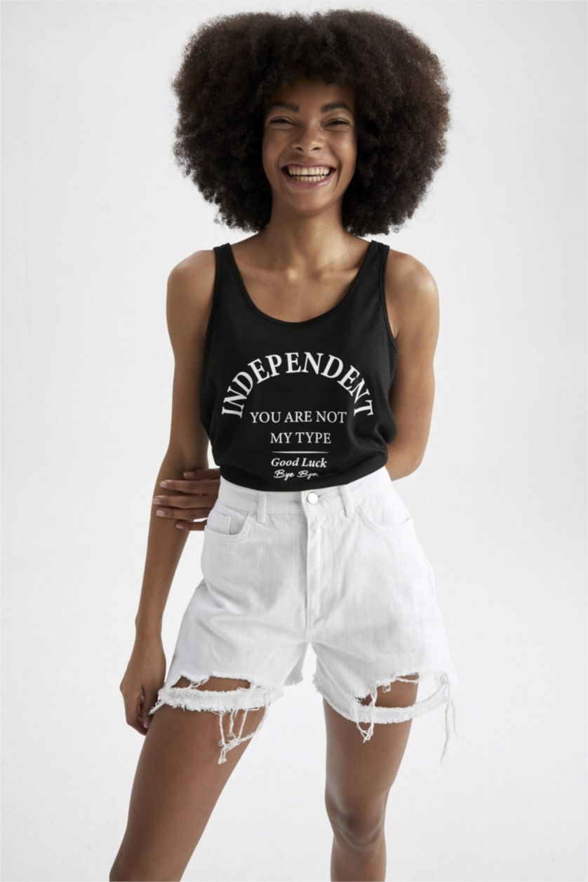 FEMME Noir Coupe Régulière