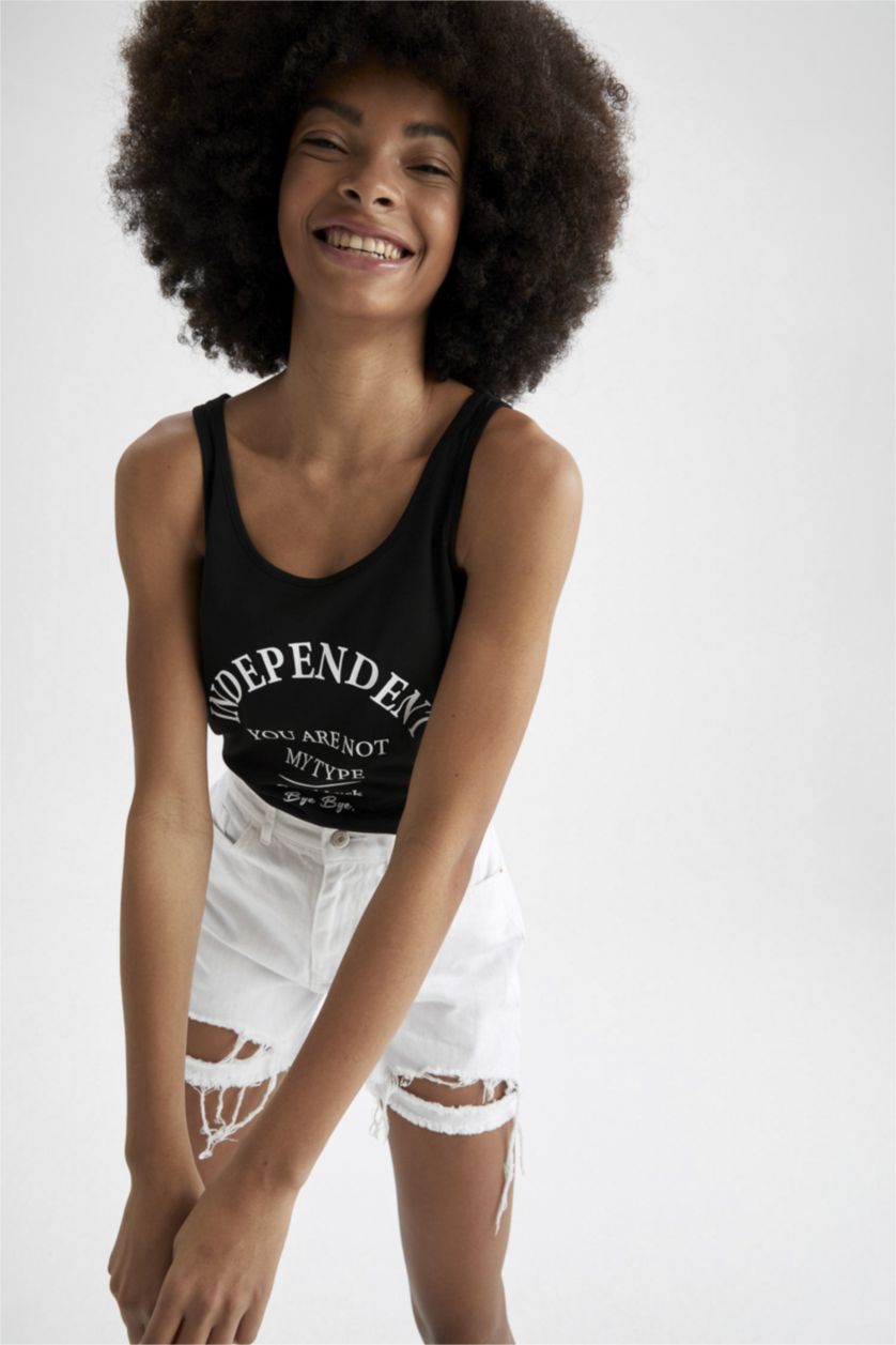 FEMME Noir Coupe Régulière