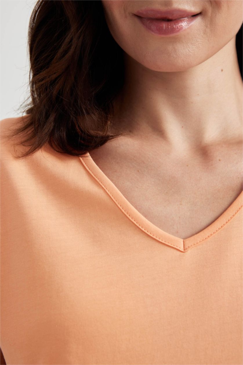 WOMAN Salmon Regular Fit Short Maternity Dress