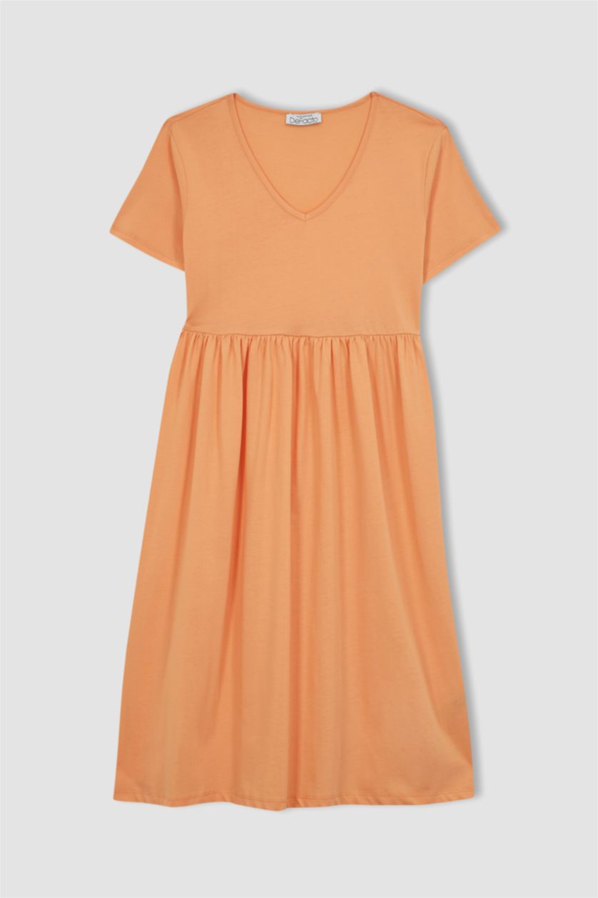 WOMAN Salmon Regular Fit Short Maternity Dress