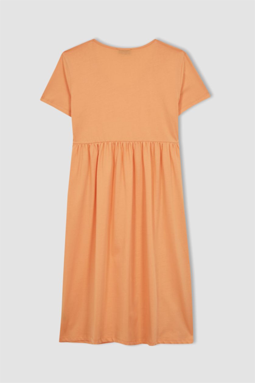 WOMAN Salmon Regular Fit Short Maternity Dress