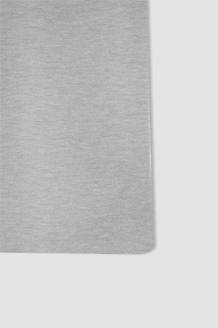 رجال رمادي Slim Fit Short Sleeve Polo T-Shirt