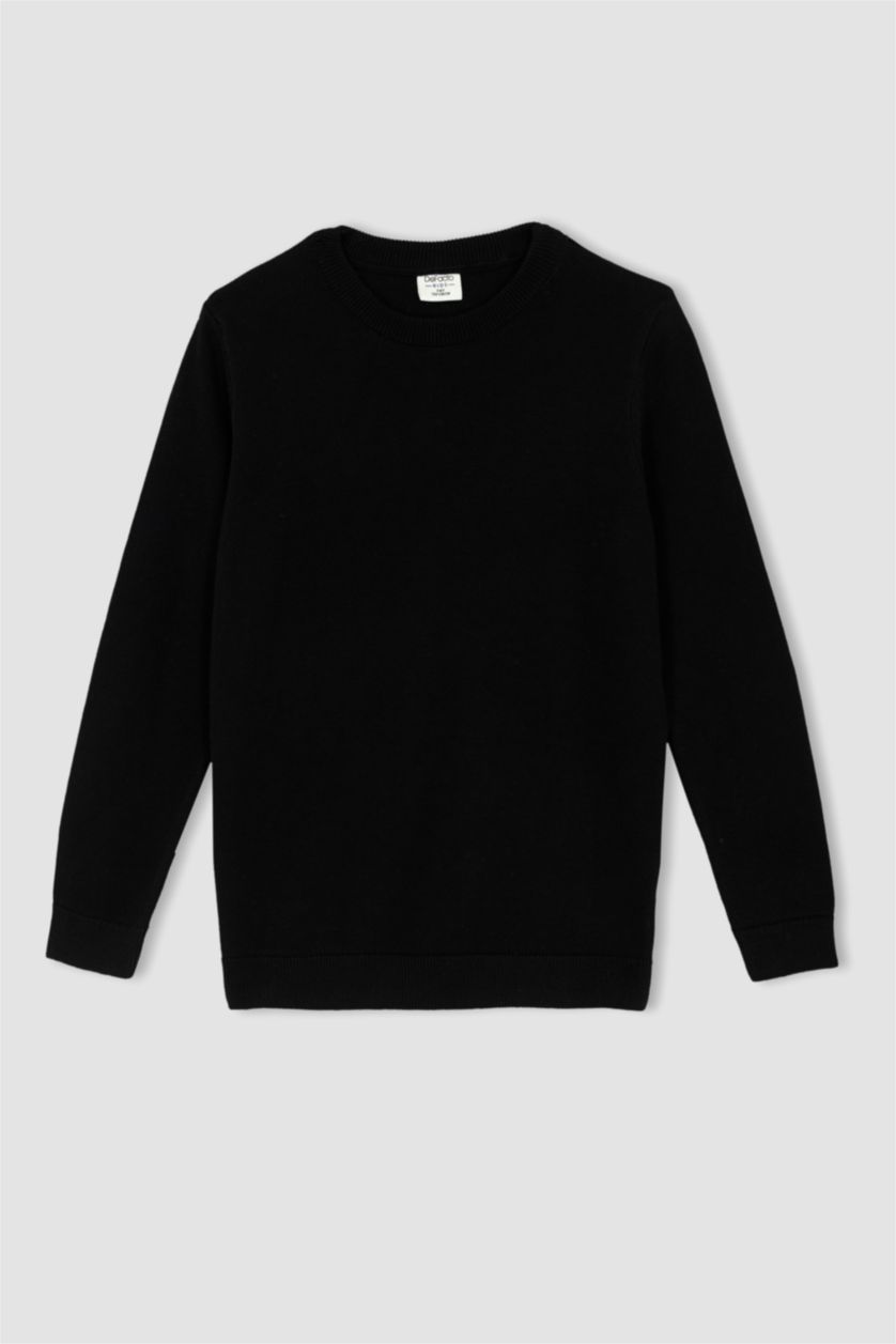 Мальчики и подростки Черный Свитер приталенного кроя для мальчиков, Школьная коллекция