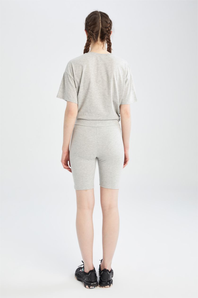 FEMME Gris Clair Legging de motard à imprimé durable et coupe extra slim de DeFacto Fit