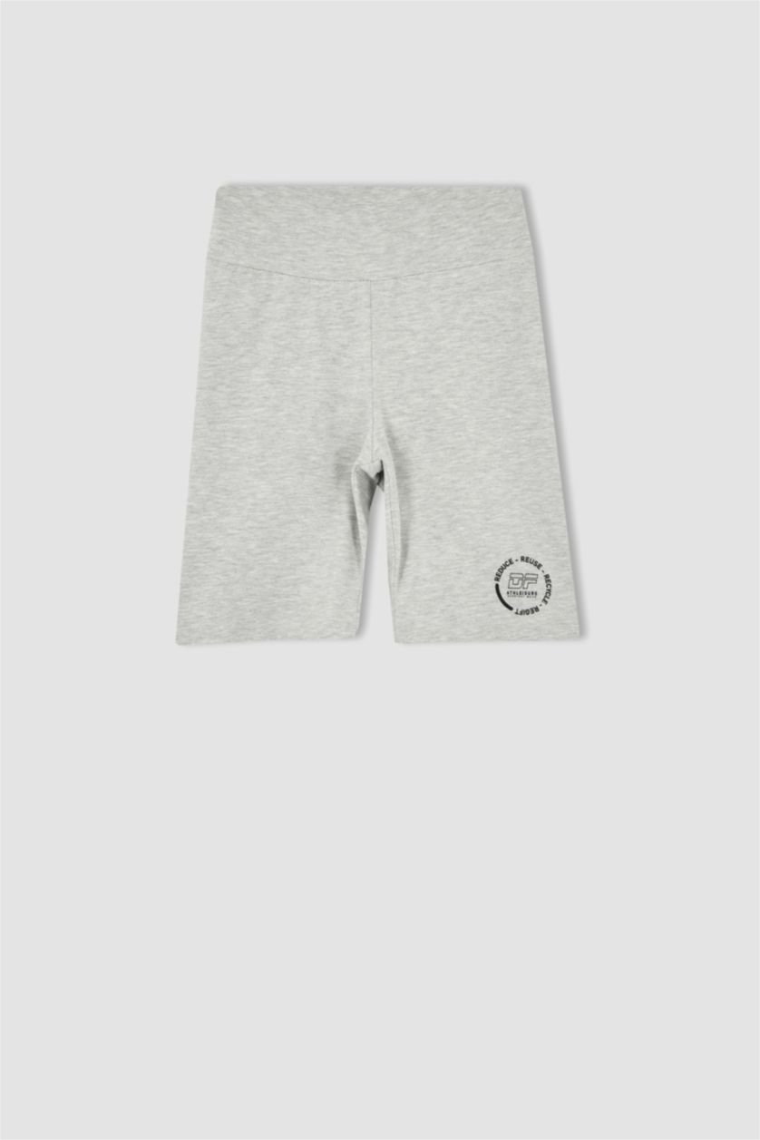 FEMME Gris Clair Legging de motard à imprimé durable et coupe extra slim de DeFacto Fit