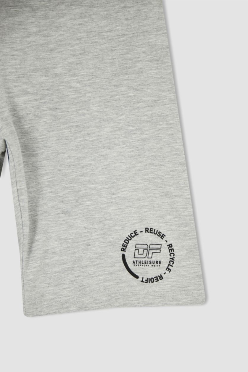 FEMME Gris Clair Legging de motard à imprimé durable et coupe extra slim de DeFacto Fit