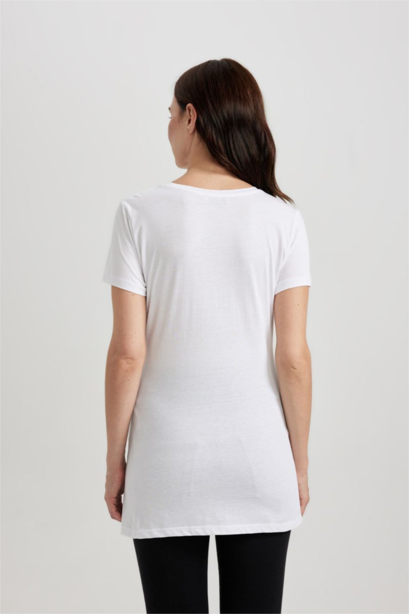 Kadın Siyah Regular Fit Bisiklet Yaka Kısa Kollu 2'li Basic Tişört