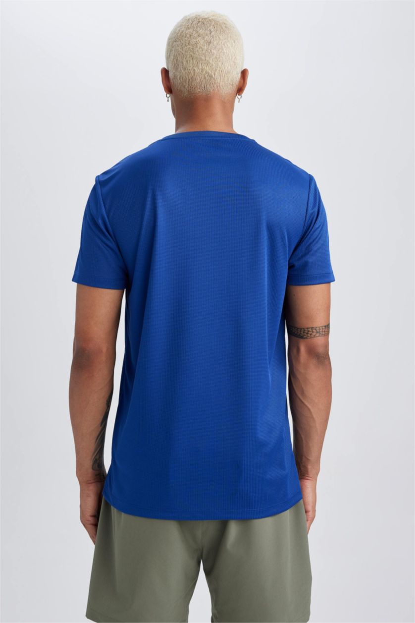 Man Sax DeFactoFit Slim Fit Crew Neck Printed Sports T-Shirt