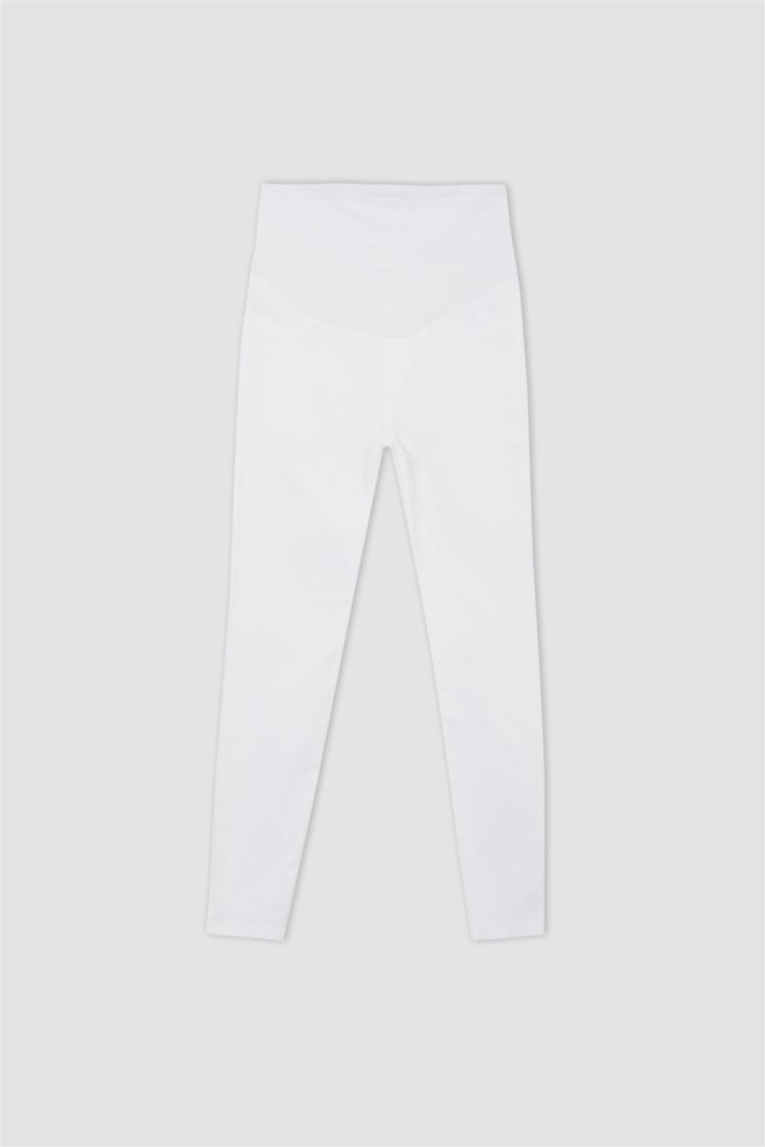 Женщины Белый Брюки скинни фит для беременных