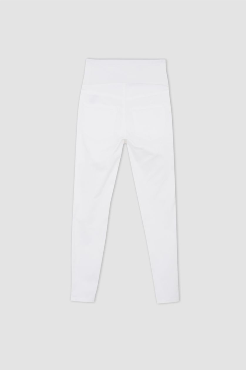 Женщины Белый Брюки скинни фит для беременных