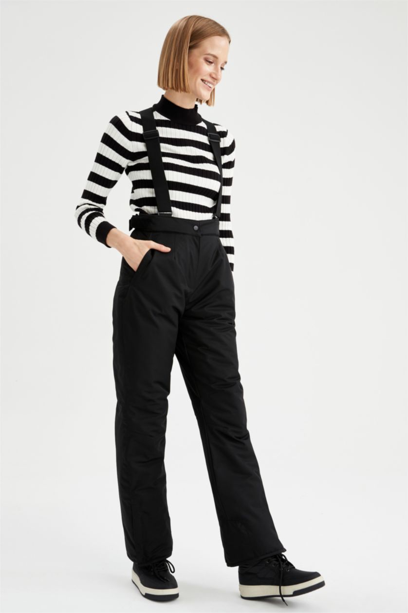 Kadın Siyah Regular Fıt Pantolon