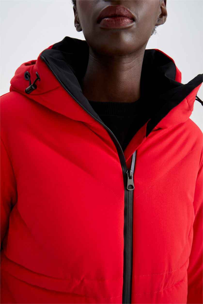 WOMAN Red Thermal Waterproof Relax Fit Basic Ski Jacket