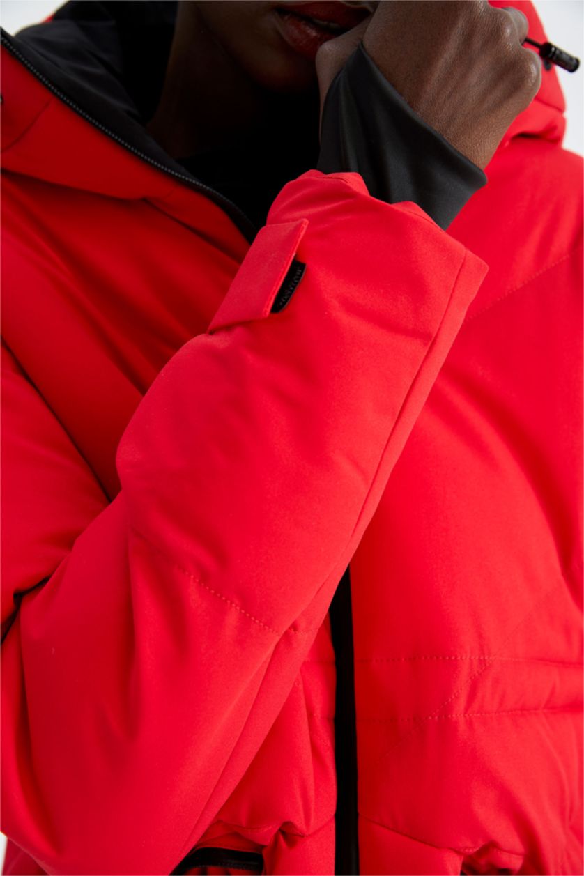 WOMAN Red Thermal Waterproof Relax Fit Basic Ski Jacket