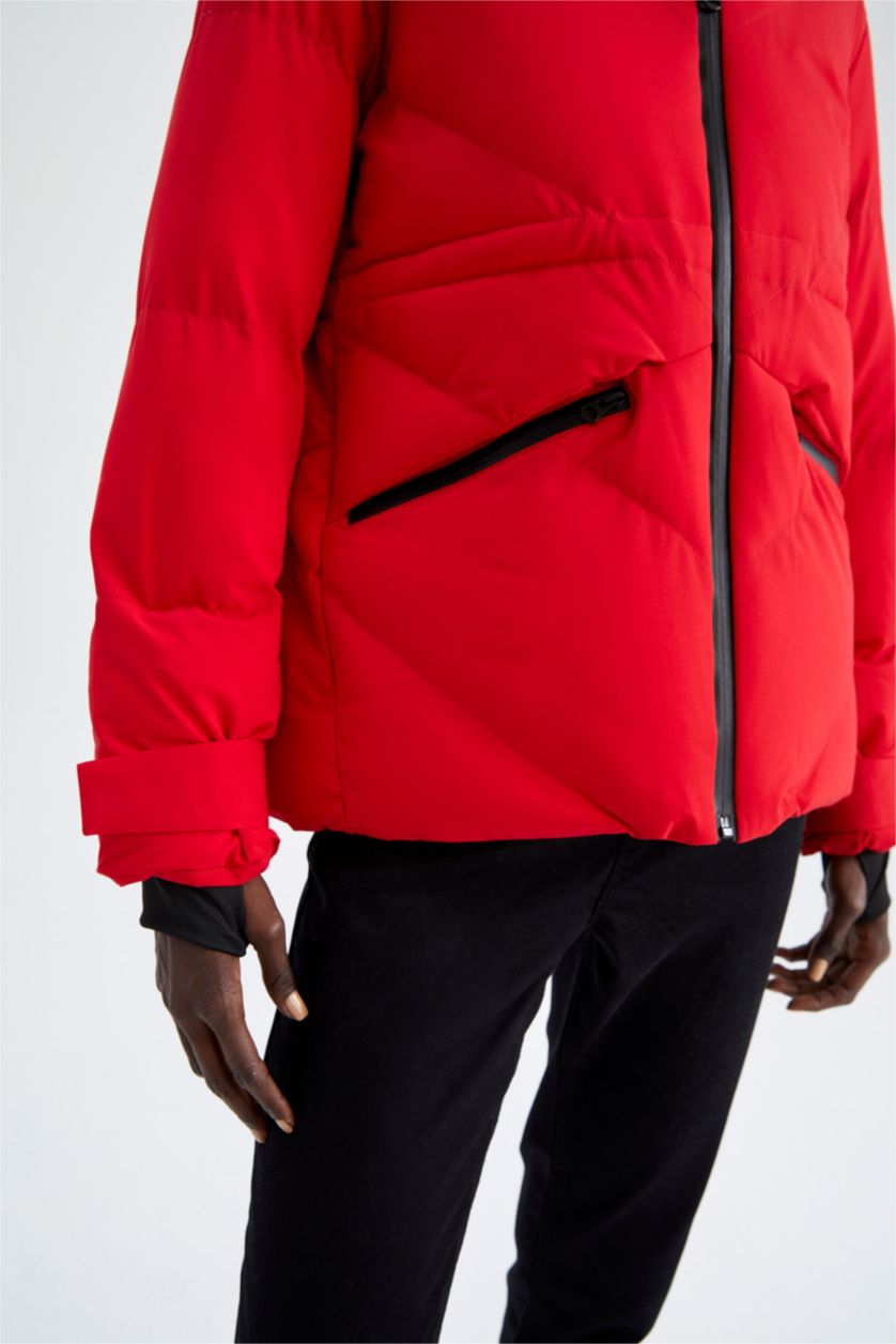 WOMAN Red Thermal Waterproof Relax Fit Basic Ski Jacket