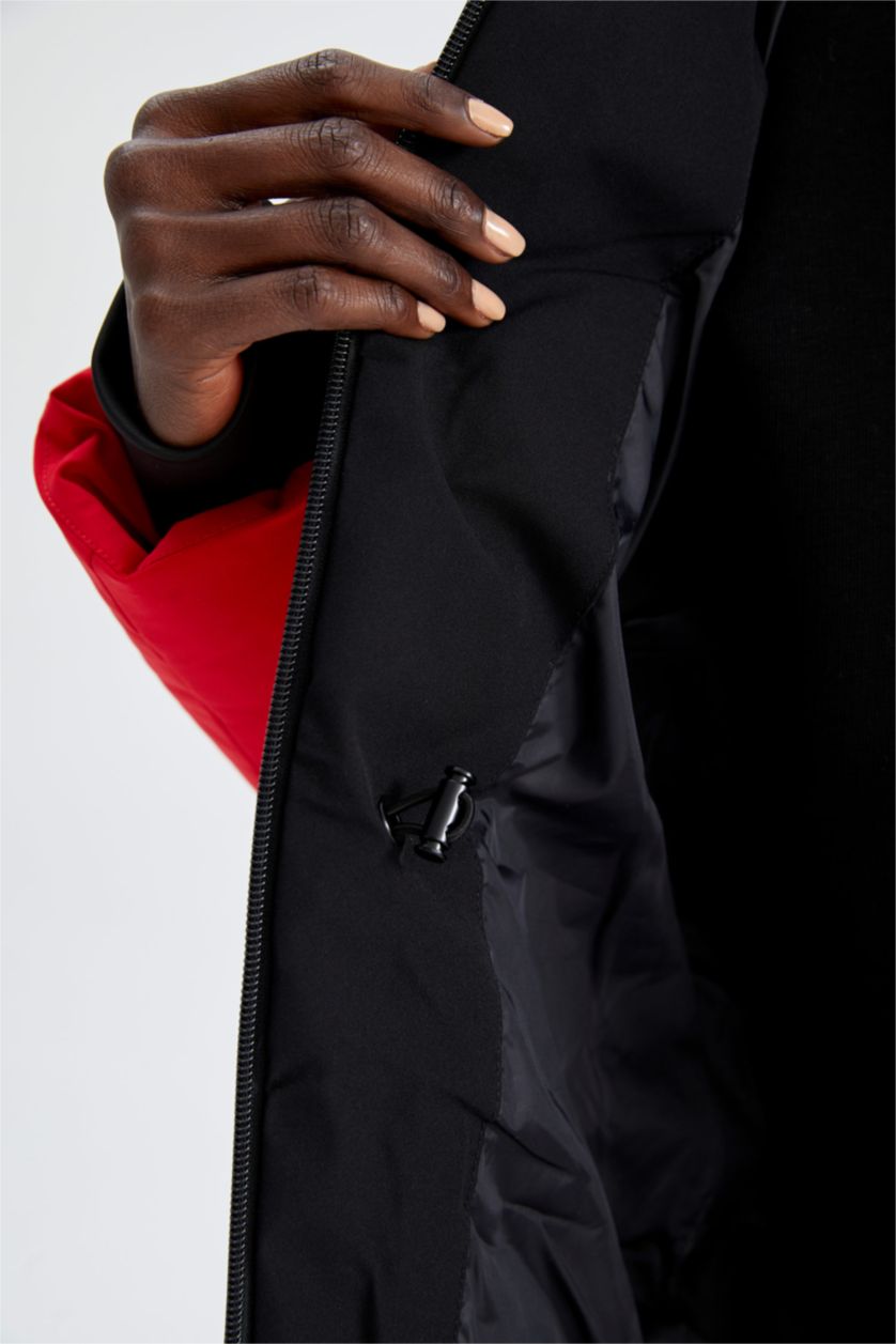 WOMAN Red Thermal Waterproof Relax Fit Basic Ski Jacket