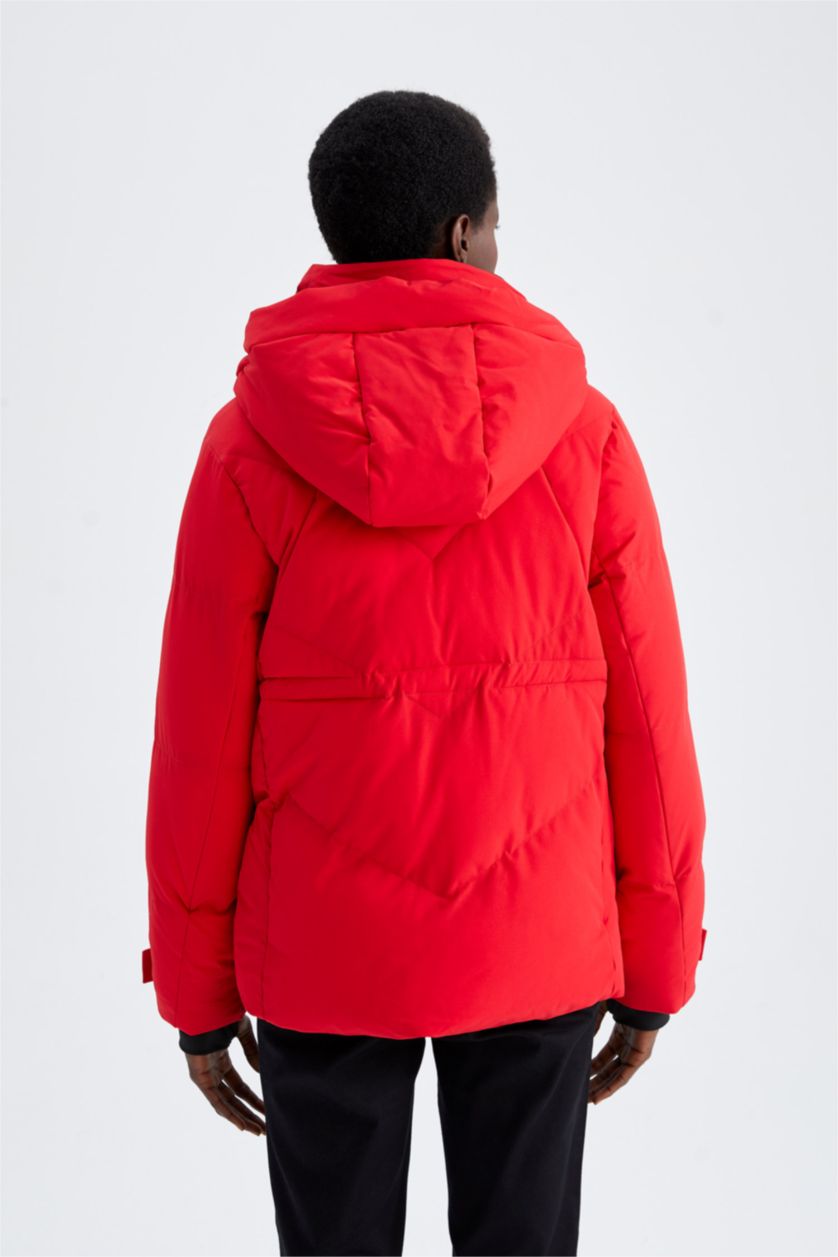 WOMAN Red Thermal Waterproof Relax Fit Basic Ski Jacket