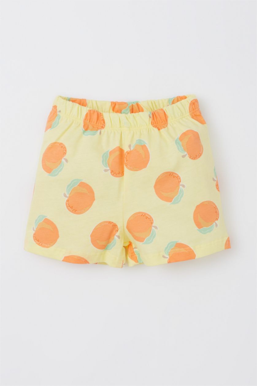 BÉBÉ FILLE Jaune Clair Bébé Fille Col Ras Du Cou Manche Courte 2S Ensemble En Tricot