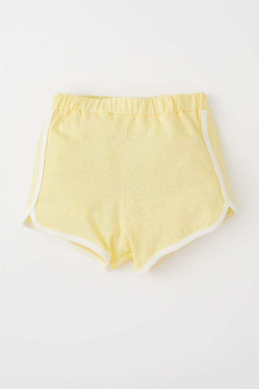 BABY GIRL Yellow Baby Girl Basic Short Sleeve T-Shirt Shorts 2-Pack Set