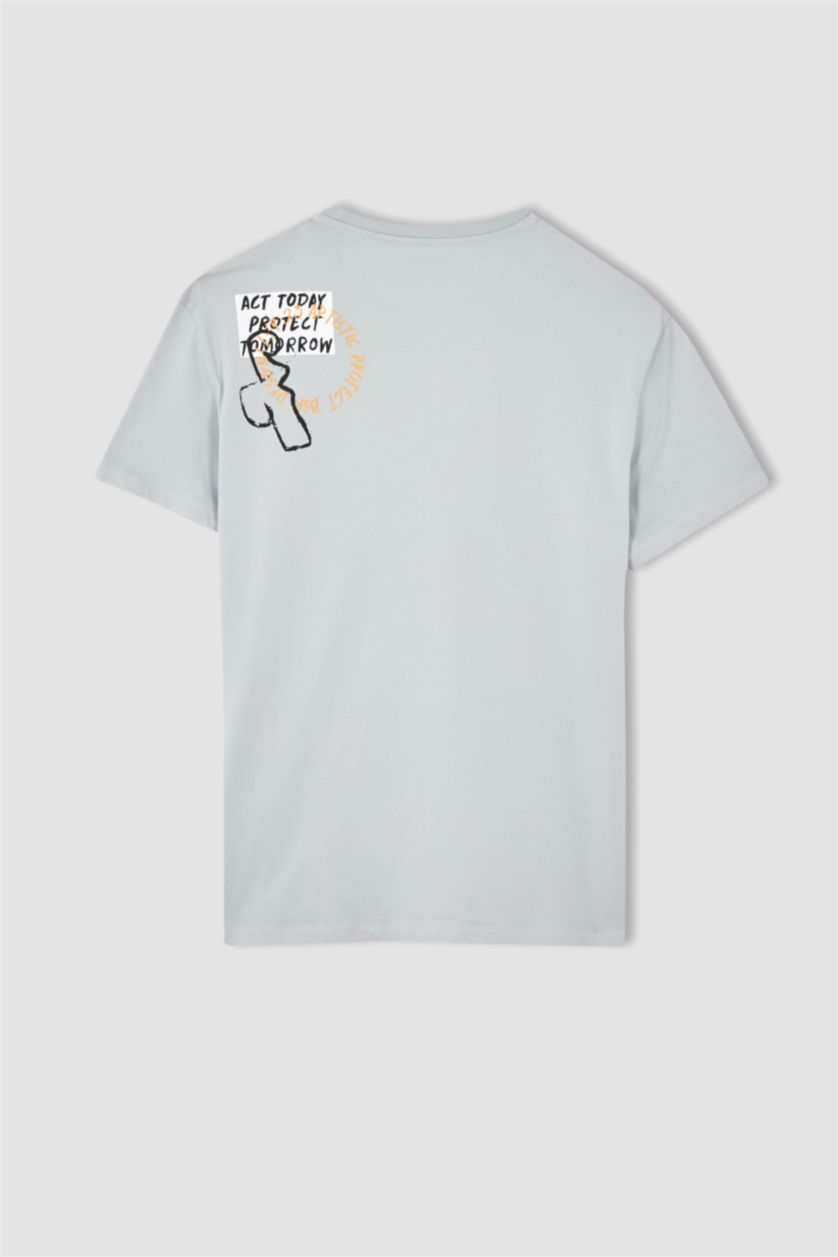 MAN Light Grey Regular Fit Short Sleeve T-Shirt