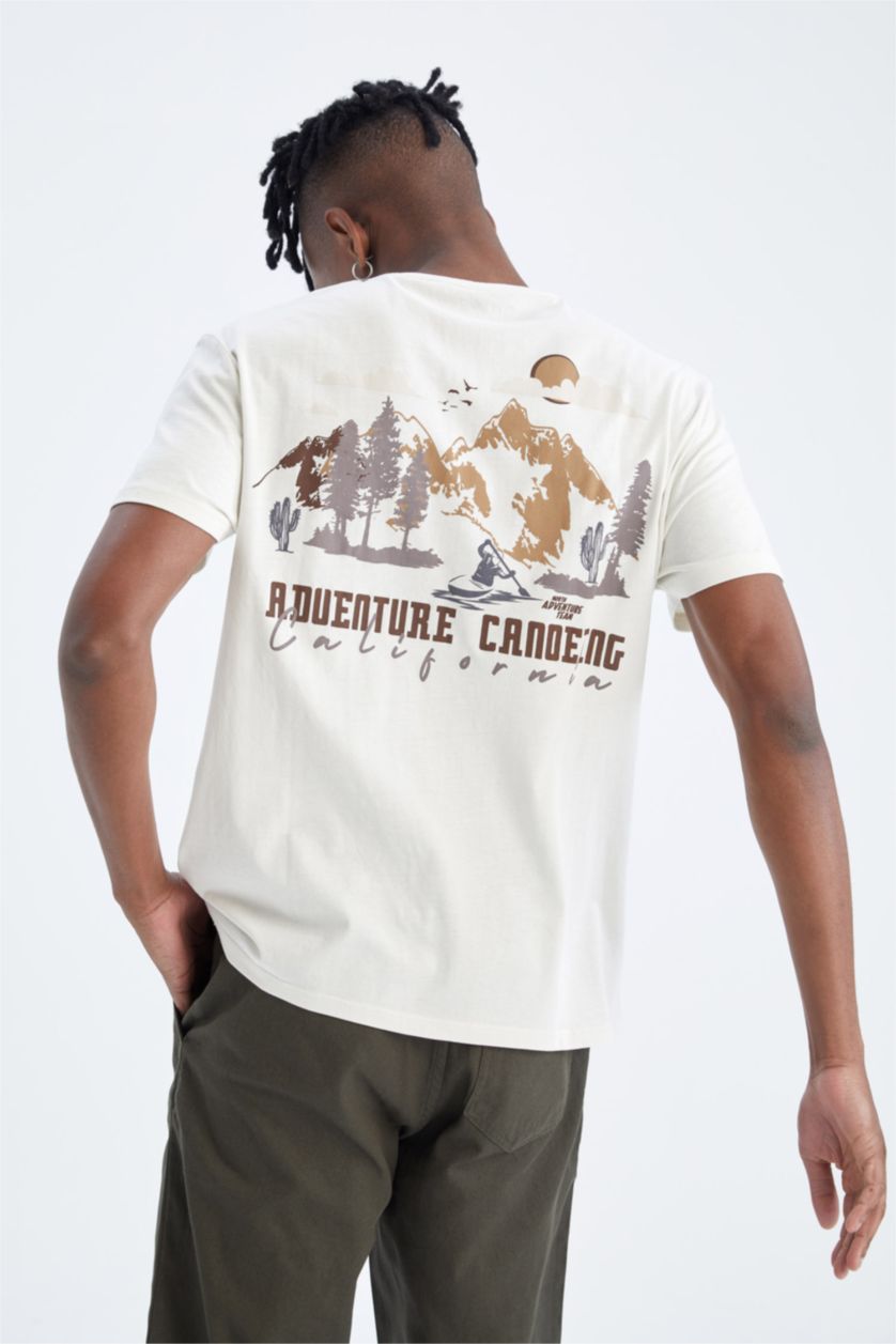 Erkek Taş Regular Fıt Kısa Kollu Tişört