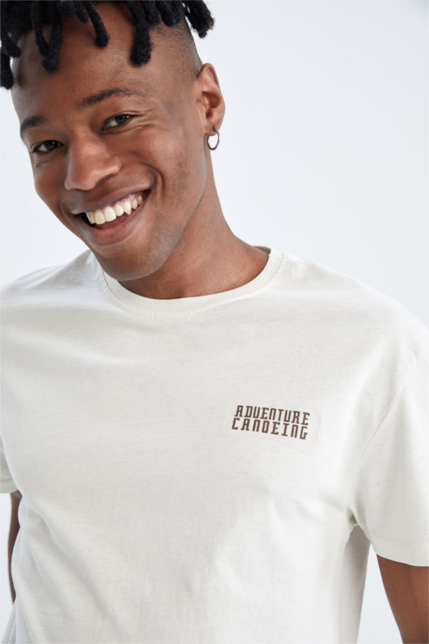 Erkek Taş Regular Fıt Kısa Kollu Tişört