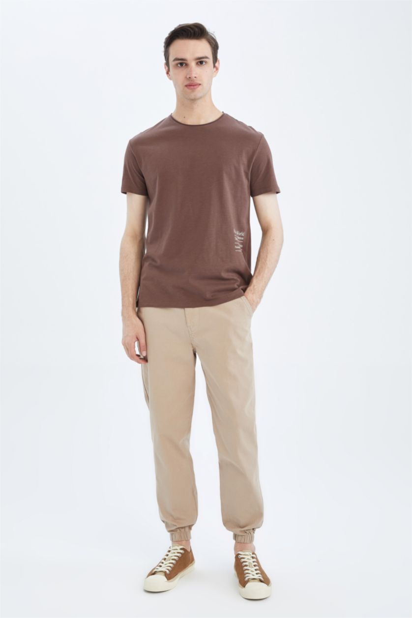 MAN Brown Regular Fit Short Sleeve T-Shirt