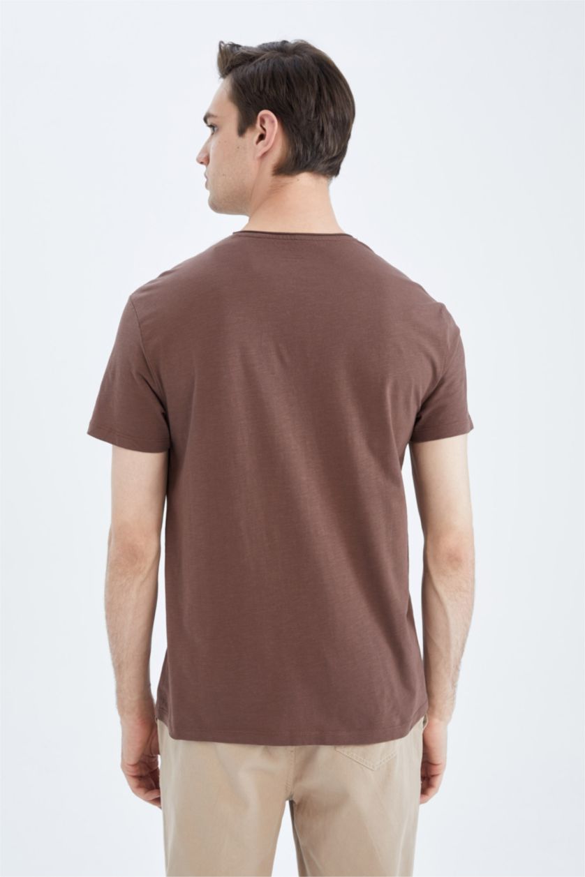 MAN Brown Regular Fit Short Sleeve T-Shirt