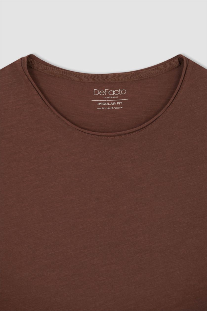 MAN Brown Regular Fit Short Sleeve T-Shirt