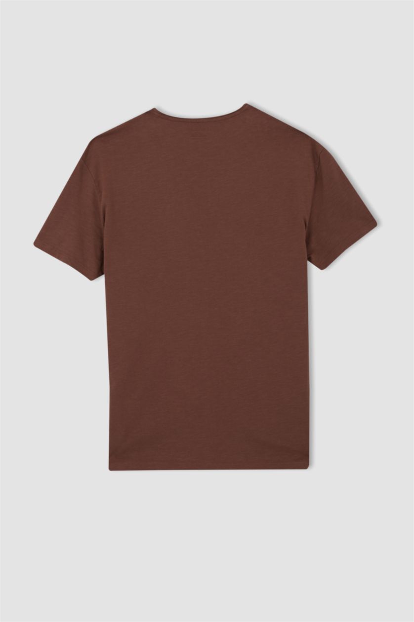 MAN Brown Regular Fit Short Sleeve T-Shirt