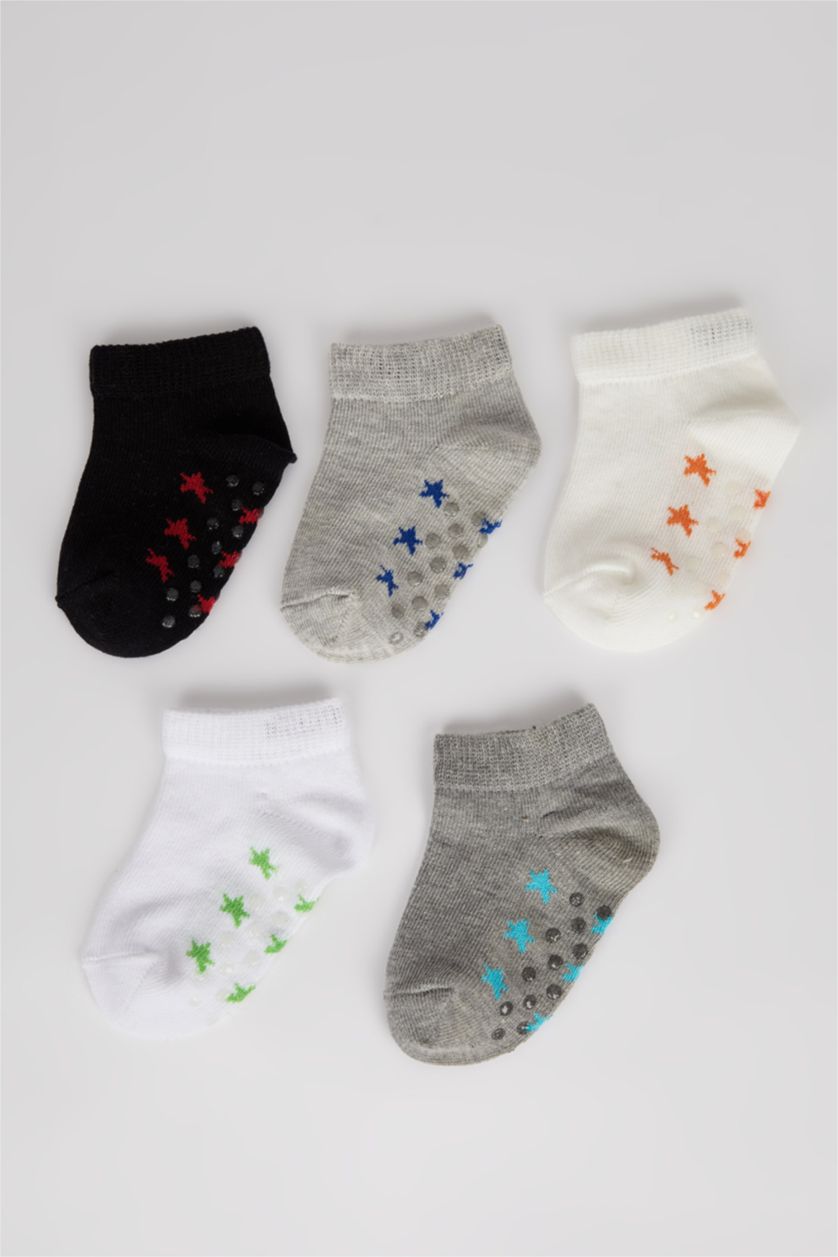 BÉBÉ GARÇON Karma Lot de 7 paires de chaussettes courtes en coton à semelle antidérapante pour bébé garçon