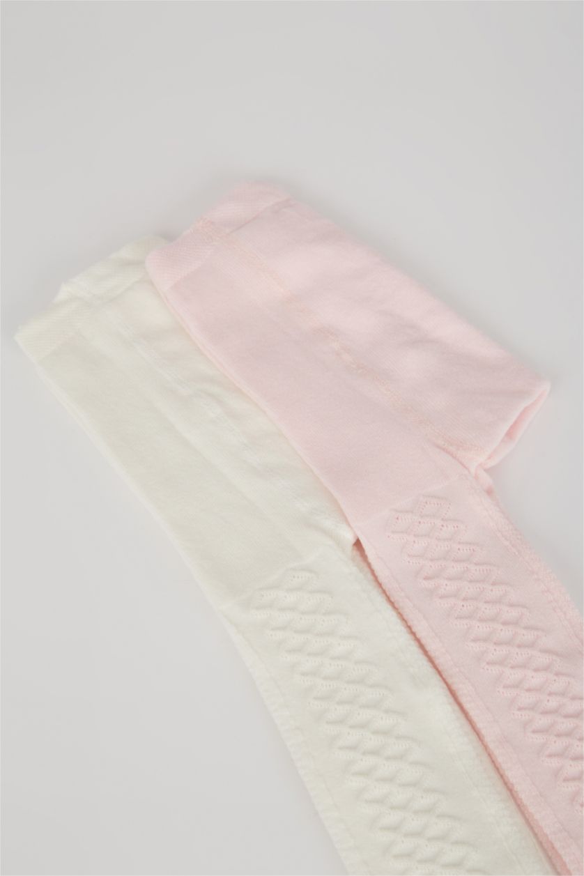BABY GIRL MIXED Baby Girl 2 Pack Cotton Tights