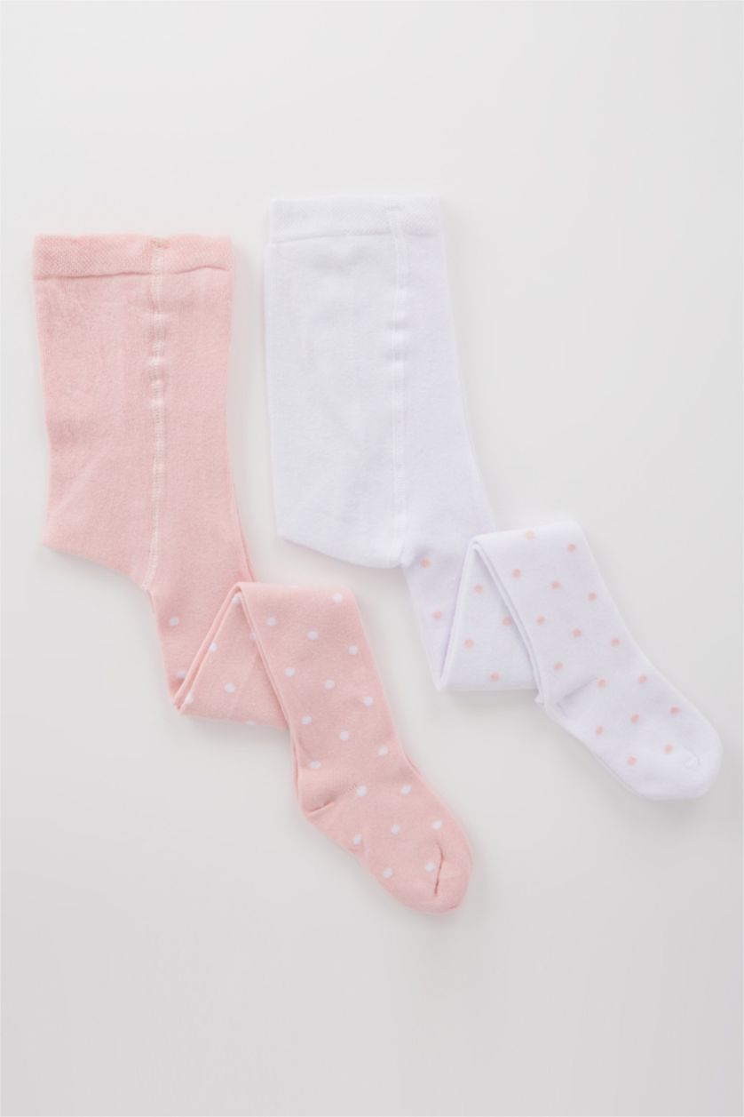 BABY GIRL MIXED Baby Girl Cotton 2 Pack Tights