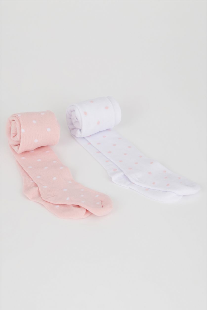 BABY GIRL MIXED Baby Girl Cotton 2 Pack Tights