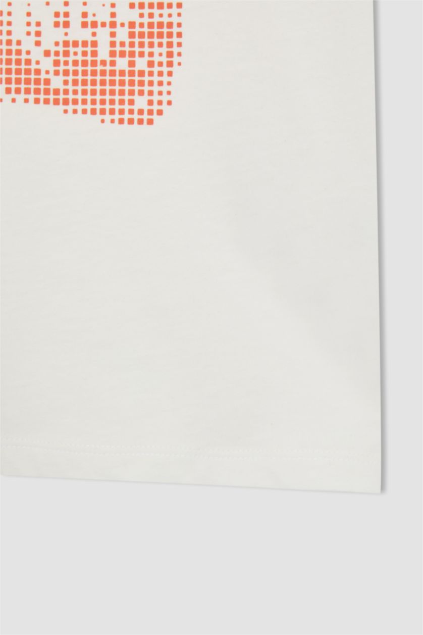 BOYS & TEENS White Boy Regular Fit Short Sleeve Skull Print T-Shirt