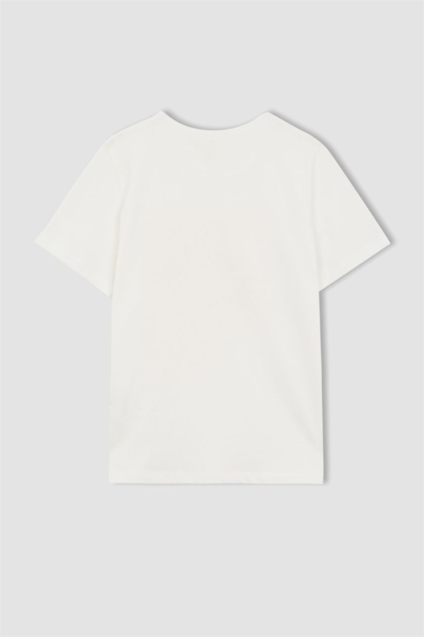 BOYS & TEENS White Boy Regular Fit Short Sleeve Skull Print T-Shirt