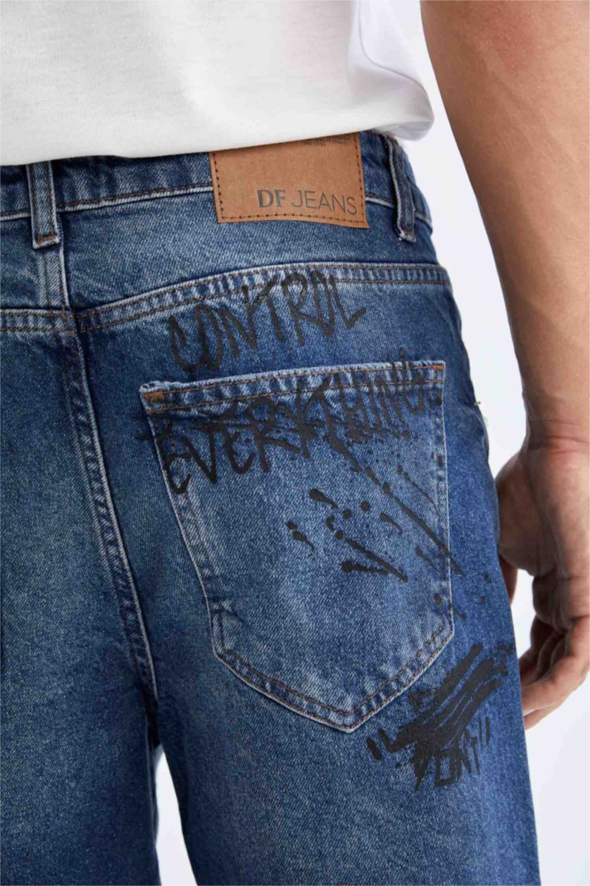 MAN Dark Blue Slim Fit Bermuda