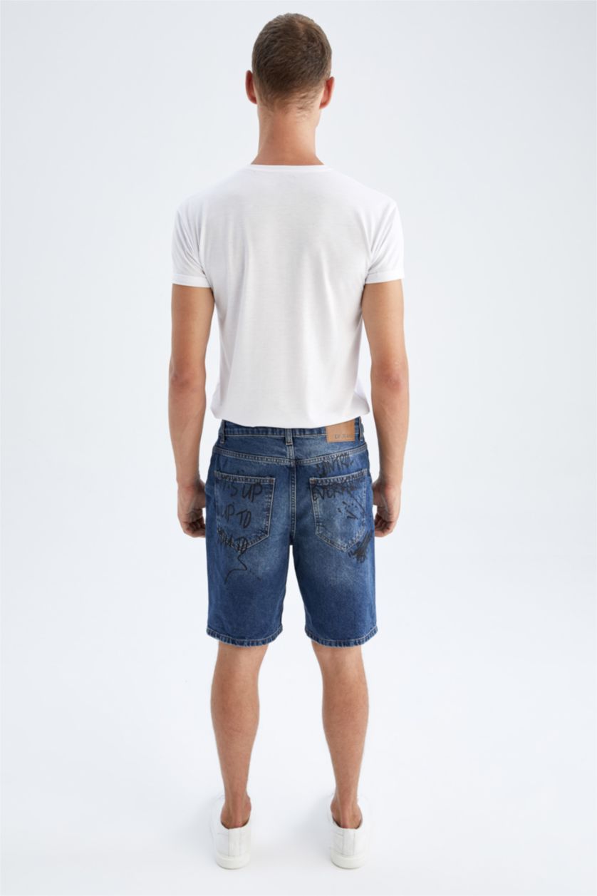 MAN Dark Blue Slim Fit Bermuda