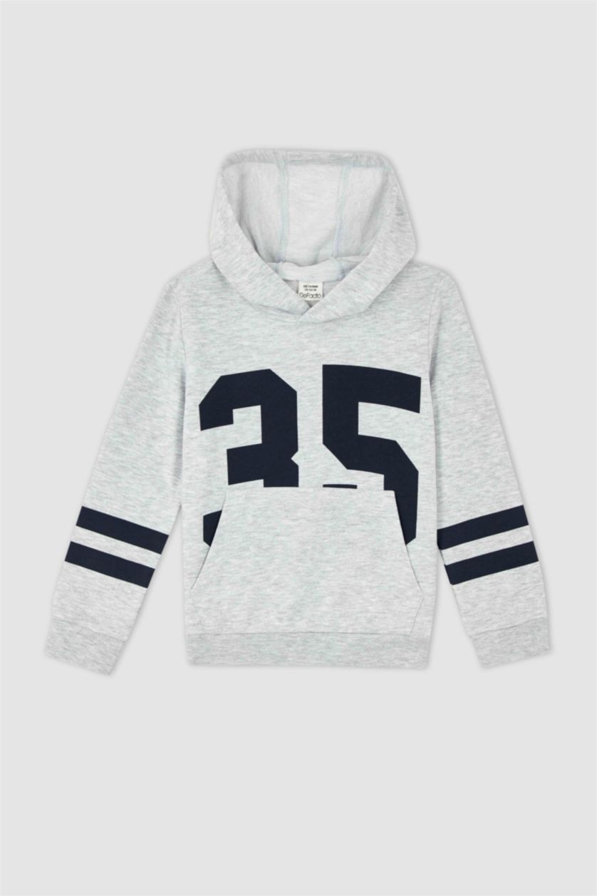 أولاد ميلانج رمادي فاتح طقم ولادي من قطعتين