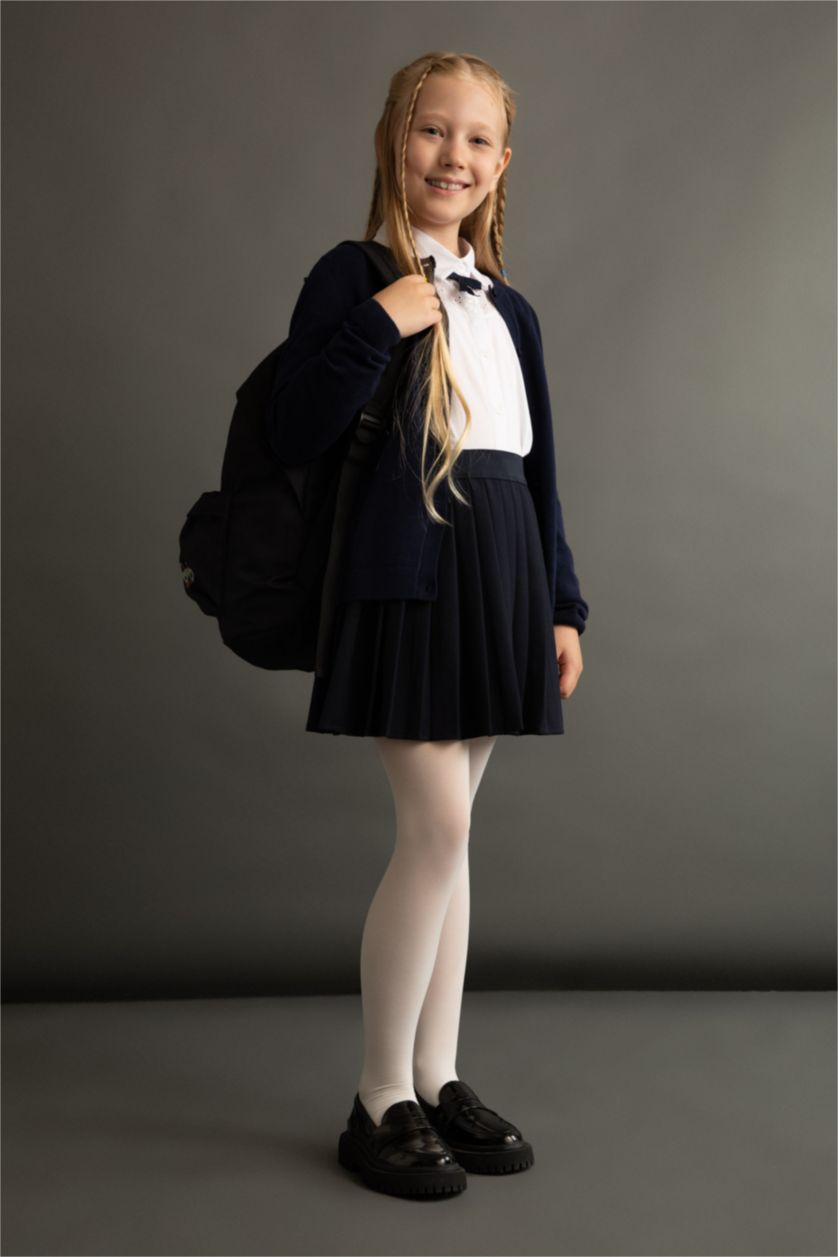GIRLS & TEENS NAVY Girl's Back To School Pleated Skirt